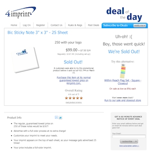 Deal page screenshot